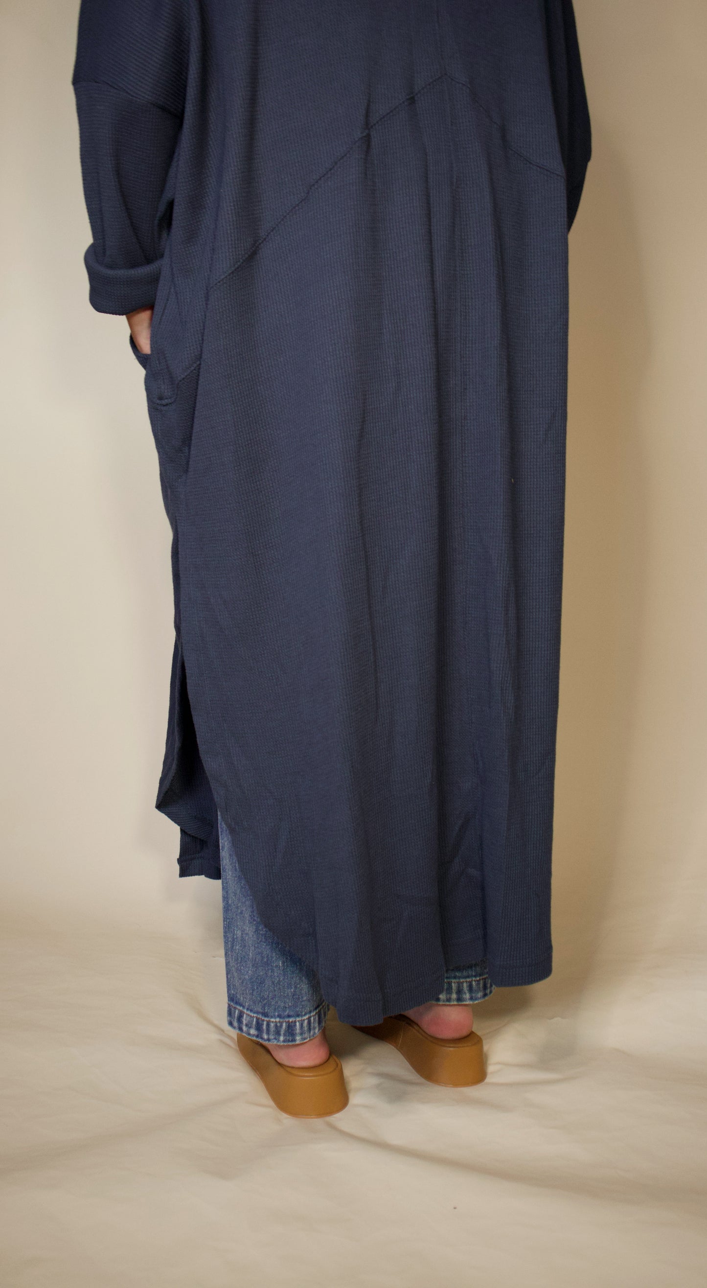 Thermal Knit Oversized Cardigan