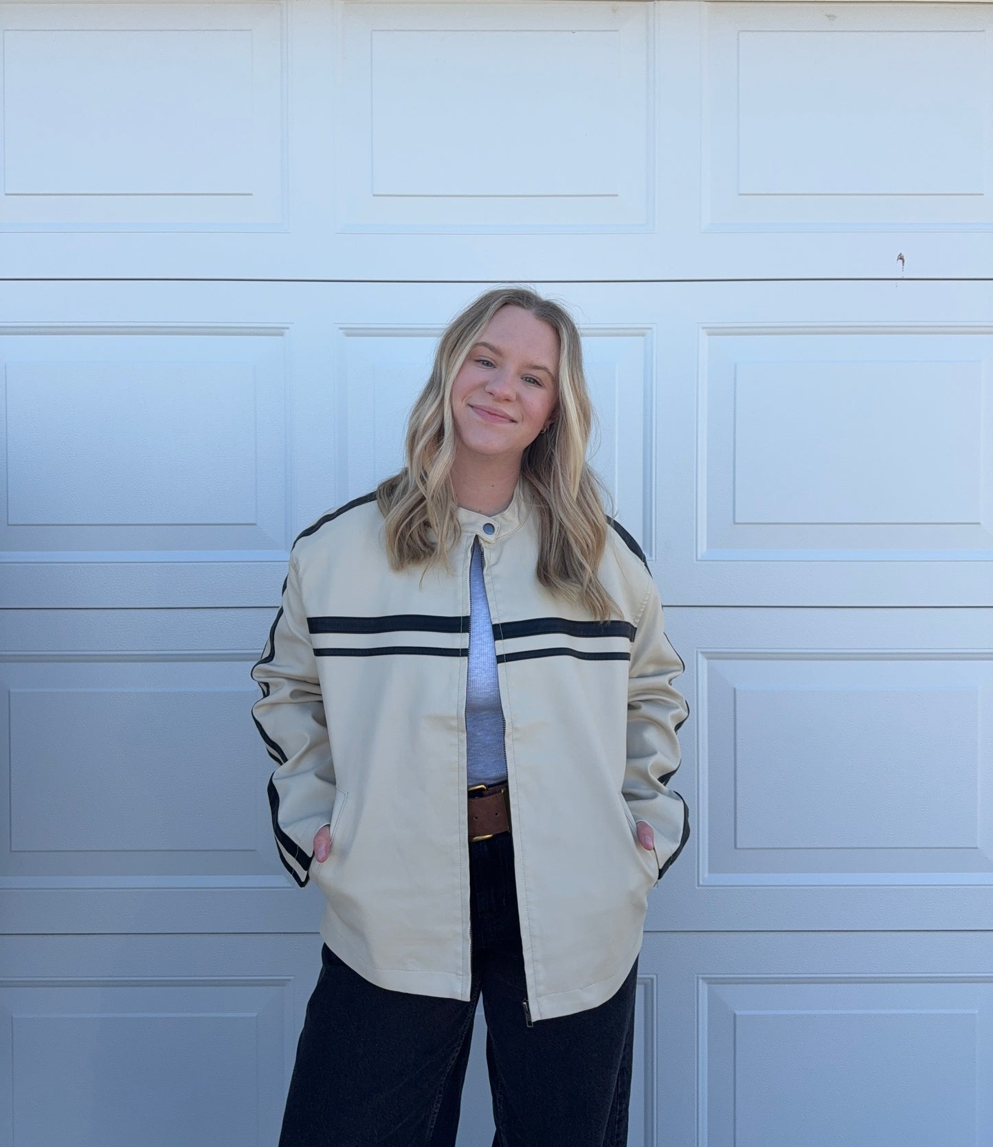 Vanilla Luxe Leather Jacket