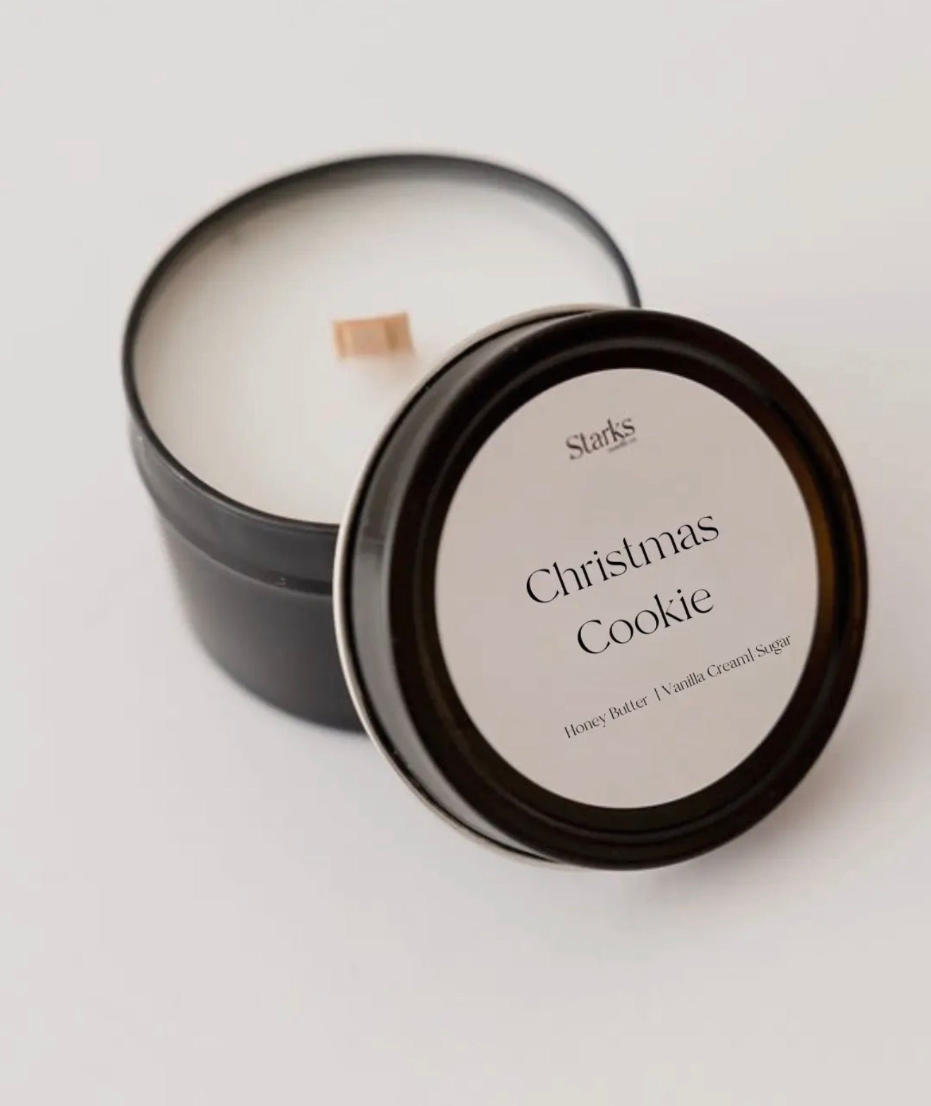 Christmas Cookie Candle Tin