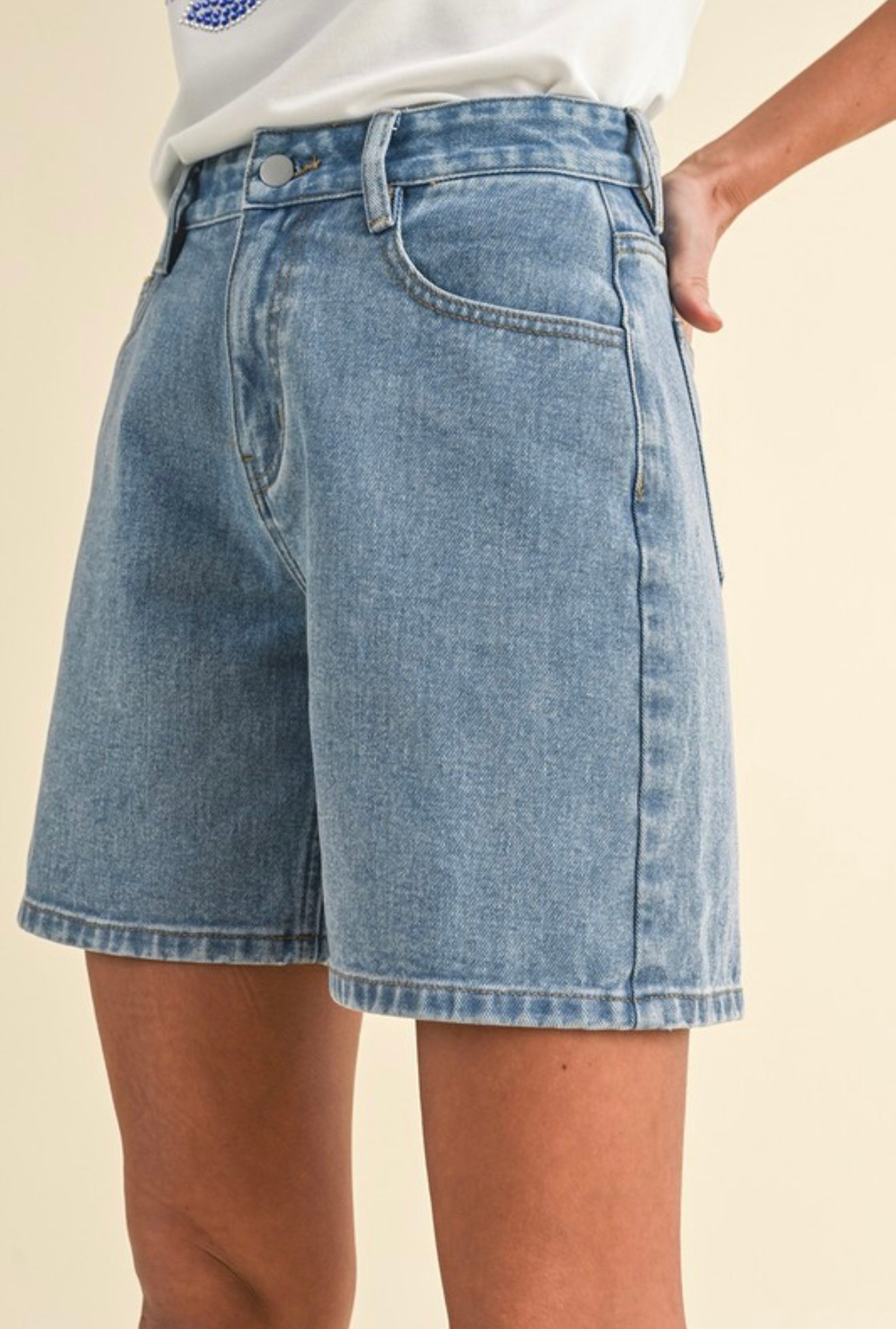 The Bermuda Denim Mom Short