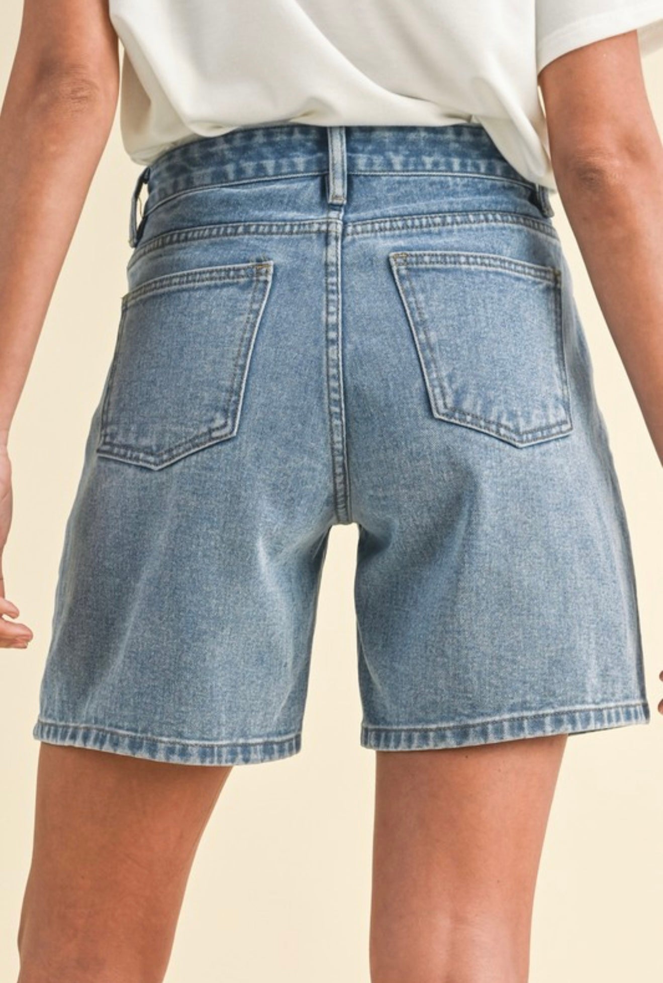 The Bermuda Denim Mom Short