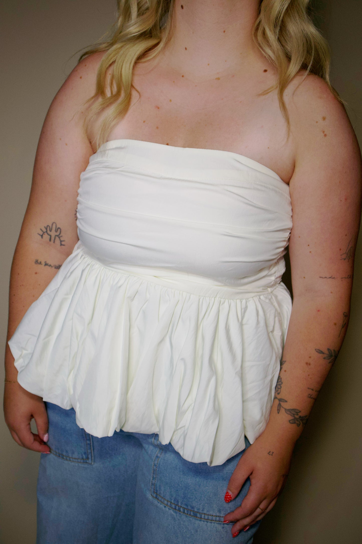 Smocked Balloon Tube Top