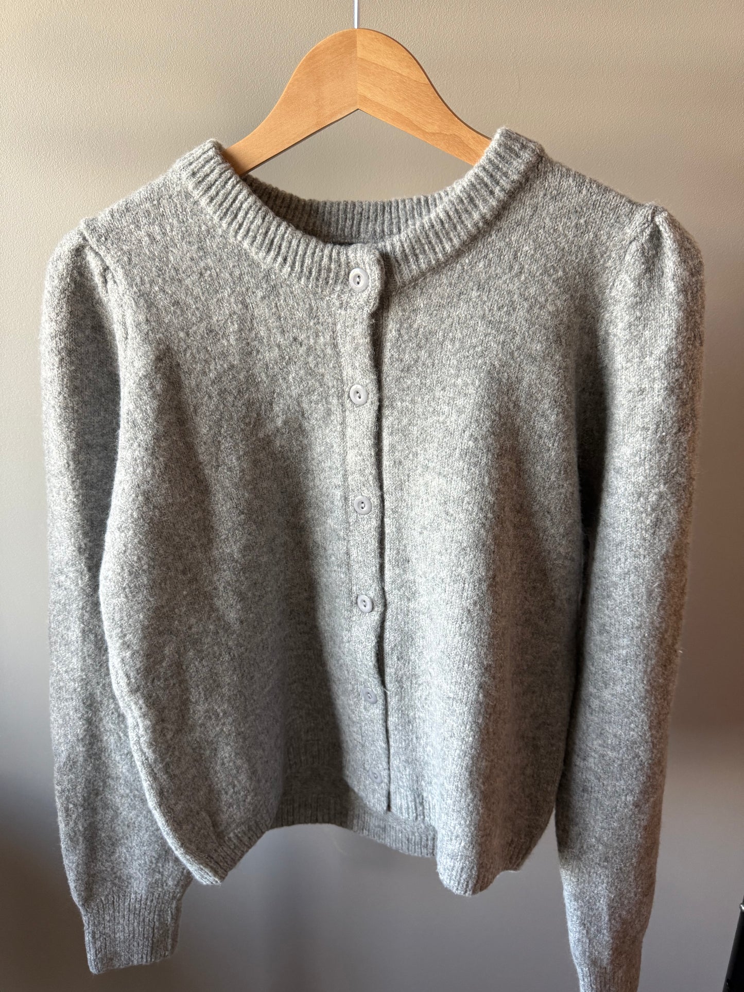 Smokewool Puff Sleeve Cardigan
