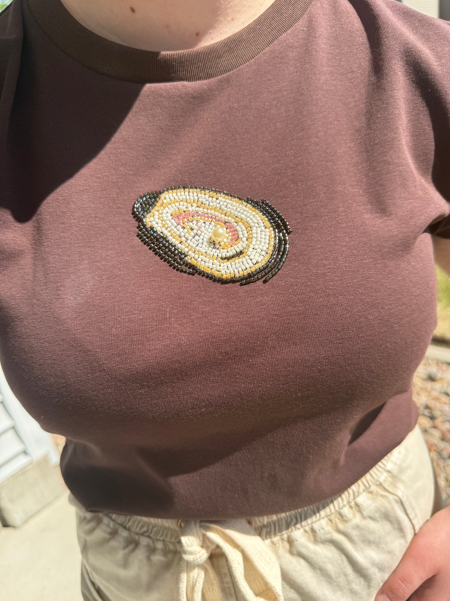 Oyster Beaded Baby Tee