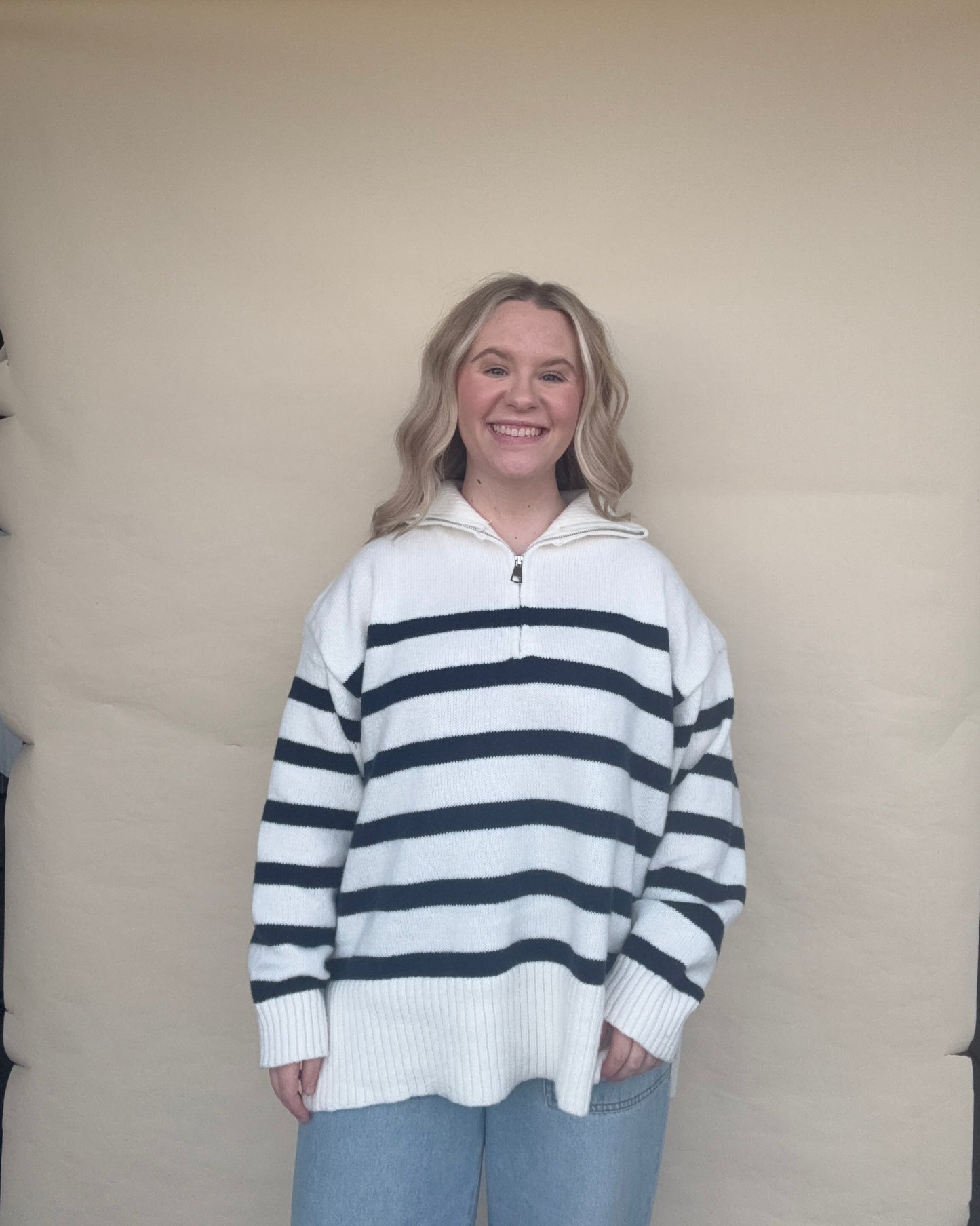 Coastal Lane Oversized Zip Sweater