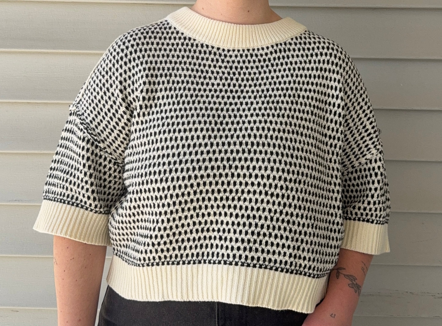 Ivory Edge Sweater Top
