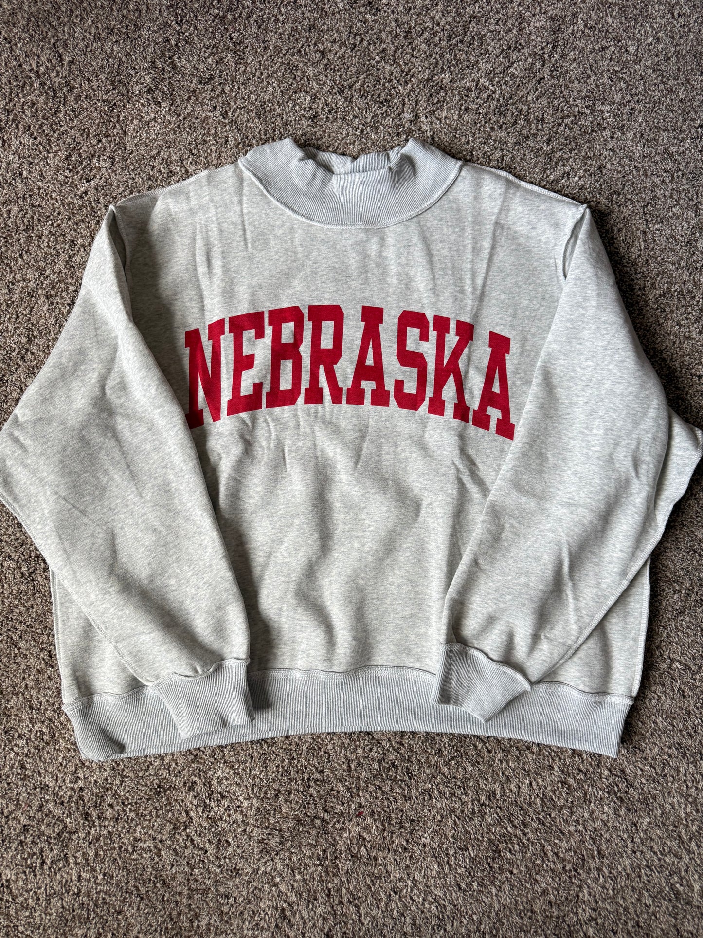 Nebraska Reversible Mock Neck Sweatshirt