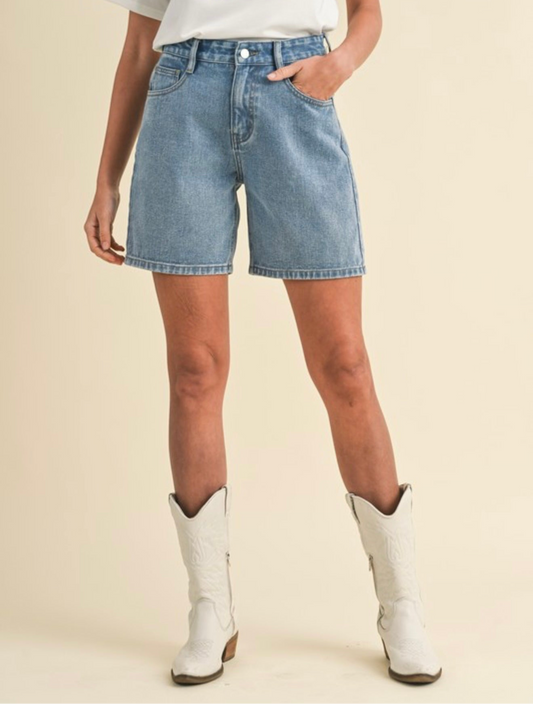 The Bermuda Denim Mom Short