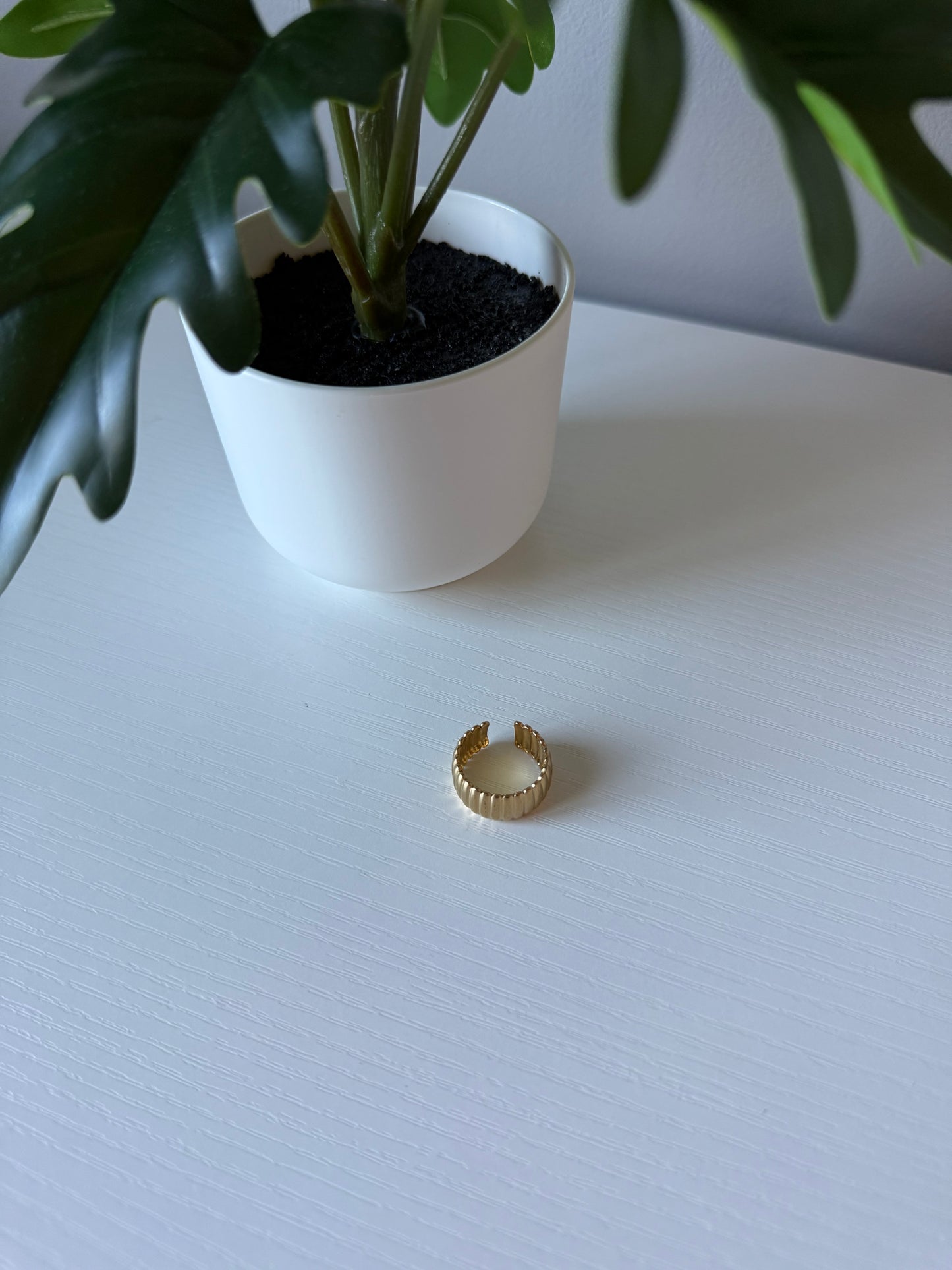 Gold Wide Adjustable Ring