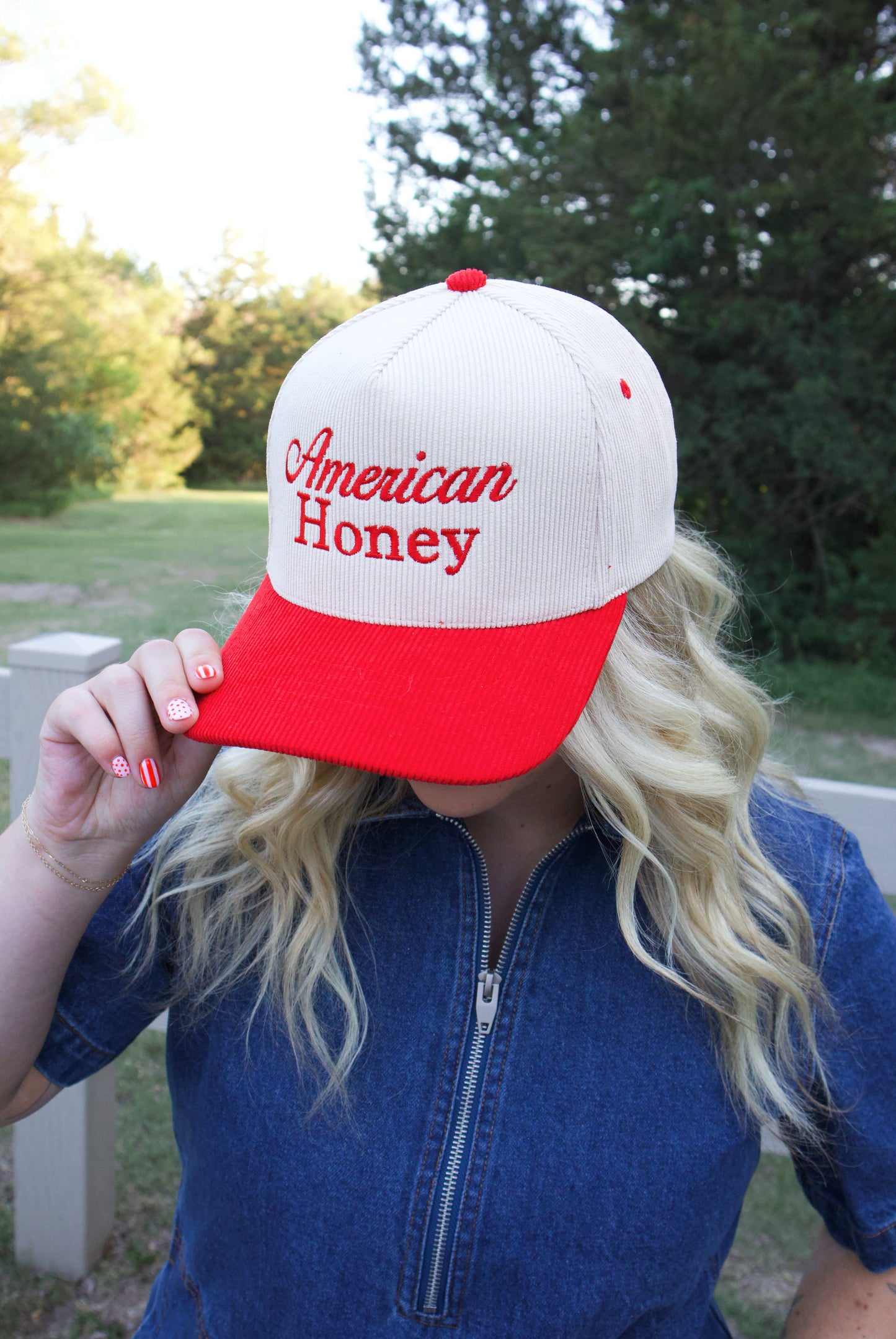 American Honey Corduroy Trucker Baseball Cap