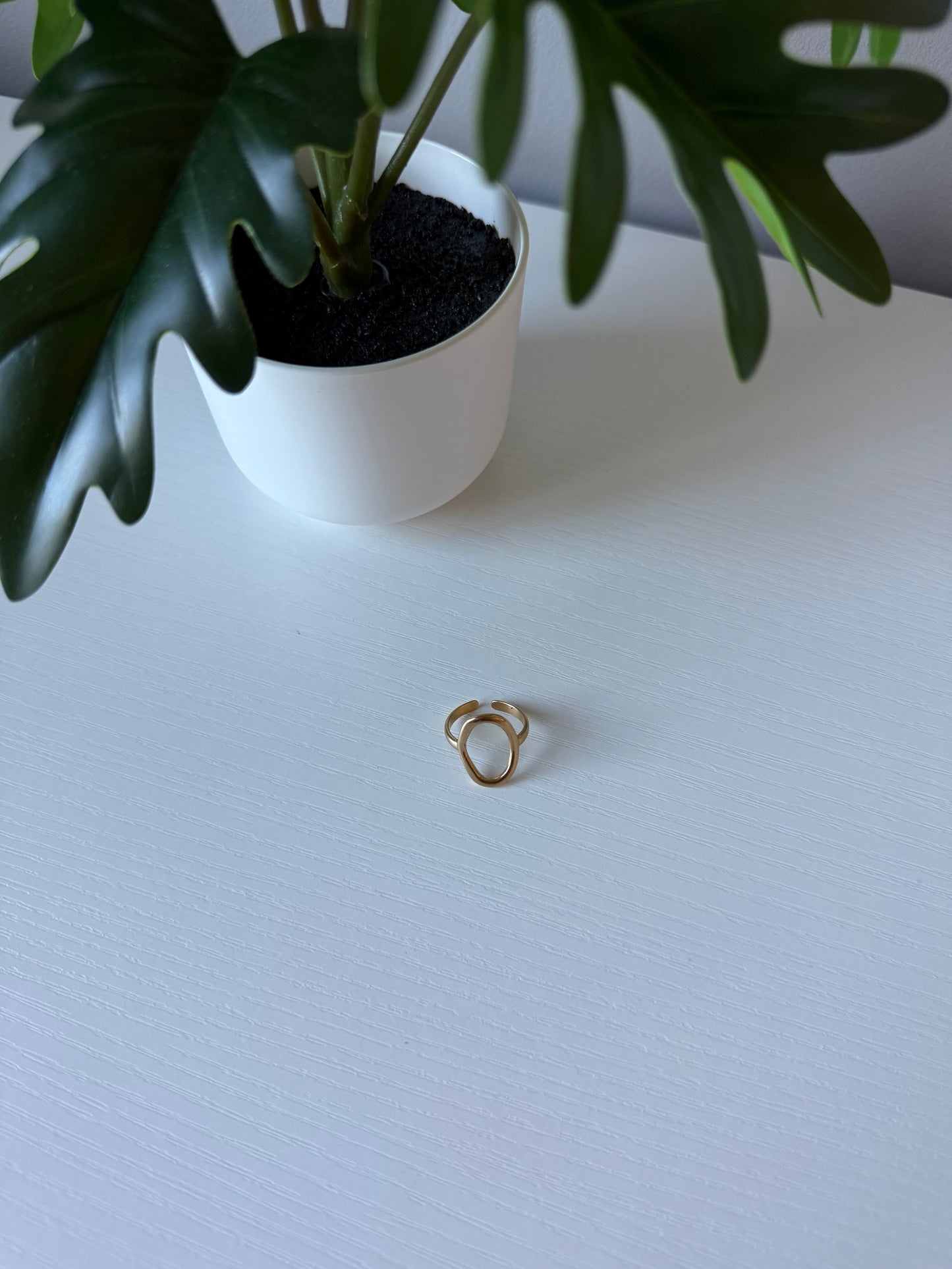Gold Hoop Adjustable Ring