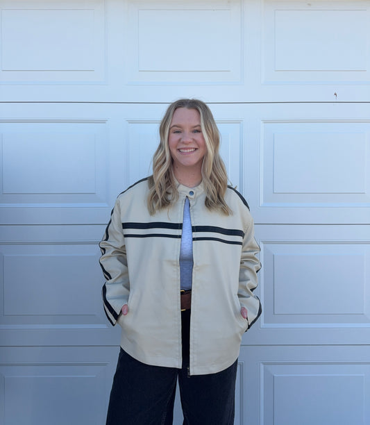 Vanilla Luxe Leather Jacket