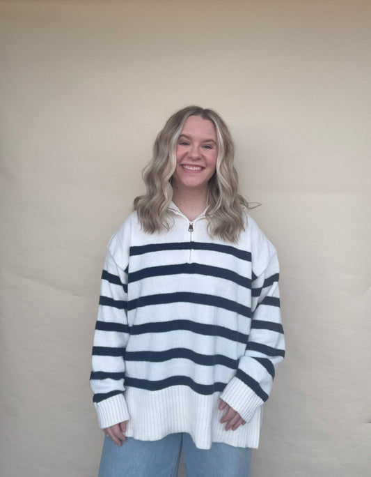 Coastal Lane Oversized Zip Sweater