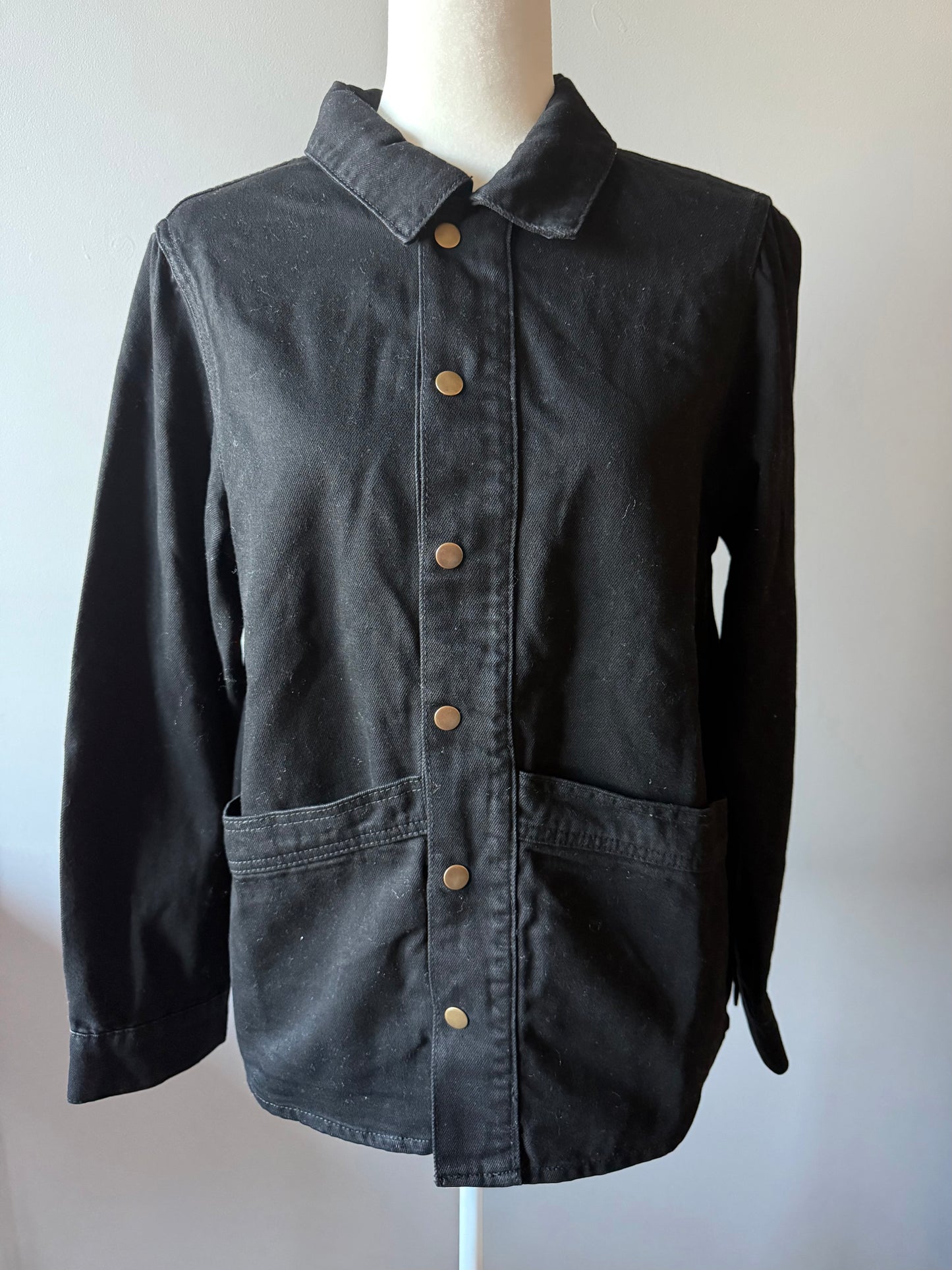 Midnight Cargo Utility Denim Jacket