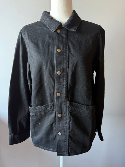 Midnight Cargo Utility Denim Jacket