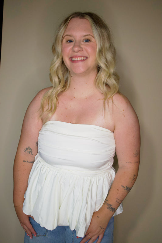 Smocked Balloon Tube Top