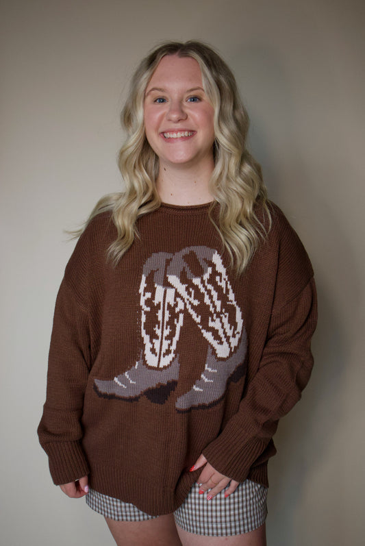 Western Boot Sweater