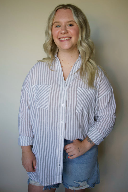 Nantucket Night Button Down Blouse